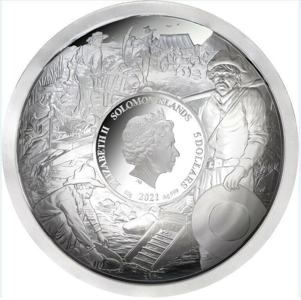 2021 Gold Rush 170th Anniversary Pan-Shaped Silver Coin