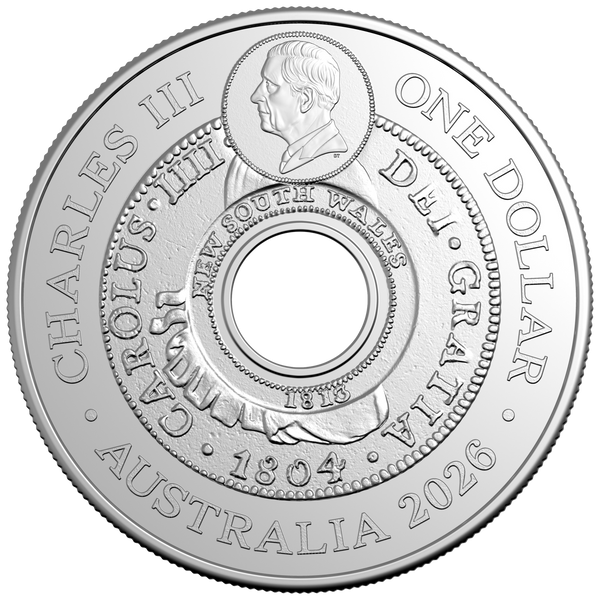 2026 Holey Dollar 'Origins of Australia' $1 Uncirculated Coin in Card