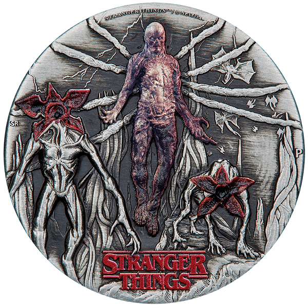 2026 Stranger Things 'Villains' 2oz Silver Antiqued Coloured Coin