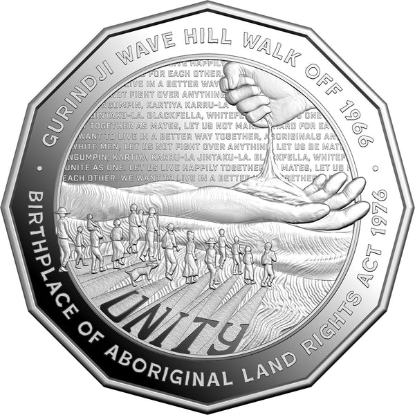 2026 Wave Hill Walk Off 60th Anniversary & Aboriginal Land Rights 50th Anniversary 50c Silver Proof coin