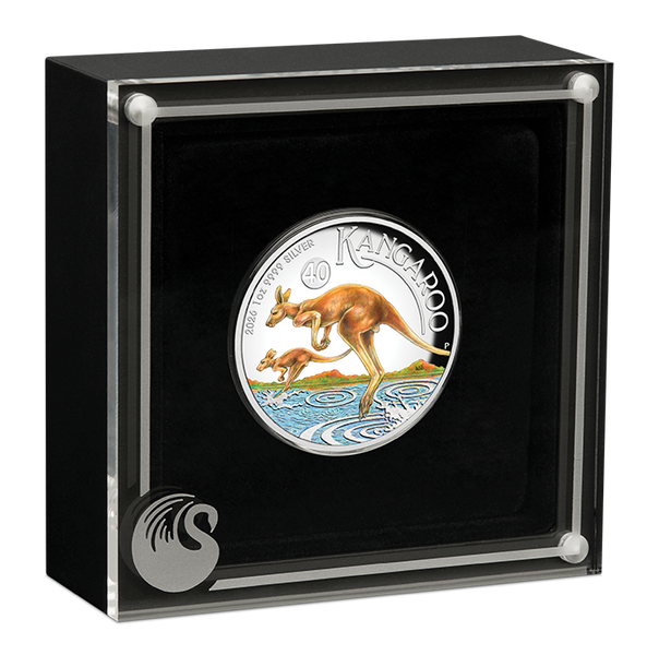 2026 Australian Kangaroo $1 Coloured 1oz Silver Proof High Relief Coin