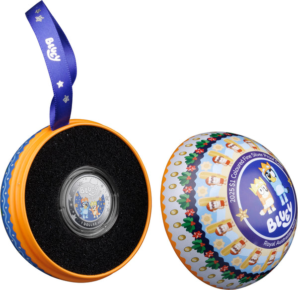 2025 Bluey Christmas $1 Silver Proof Coin