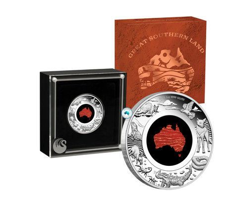 2025 Great Southern Land
1oz Silver Proof Coin with Snakeskin-Jasper Insert