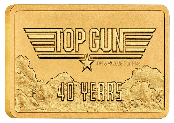 40 Years of Top Gun 2026 1g Gold Rectangle Coin