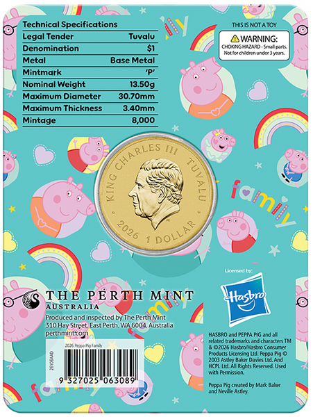 2026 Peppa Pig Three Coin Collection