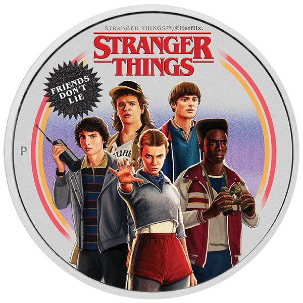 2026 Stranger Things 'Friends Don't Lie' 1oz Silver Coloured Coin