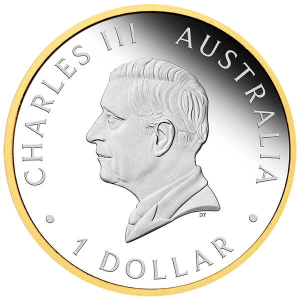 2026 Australian Nugget 40th Anniversary 1oz Silver Proof Gilded Coin