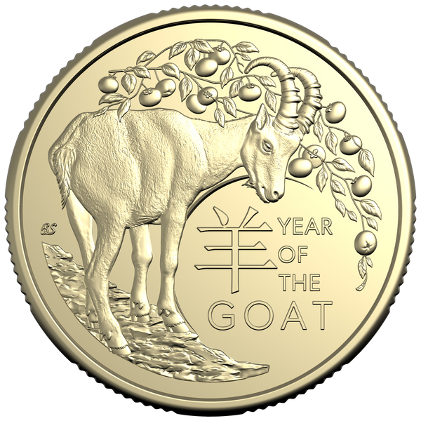 2027 Lunar Year of the Goat 2-Coin $1 Uncirculated Coin Set