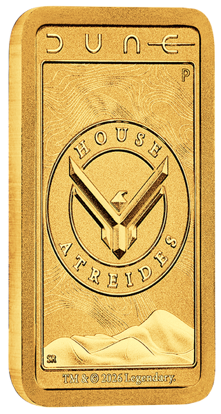 2026 Dune 'House Atreides' 1g Gold Minted Bar