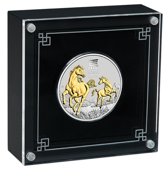 2026 Year of the Horse 1oz Gilded Silver Proof Coin