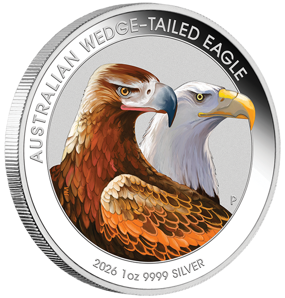 2026 Australian Wedge-Tailed Eagle 1oz Silver Coloured Coin