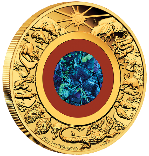 2026 Wonders of Australia 'The Outback' 1oz Gold Proof Opal Coin