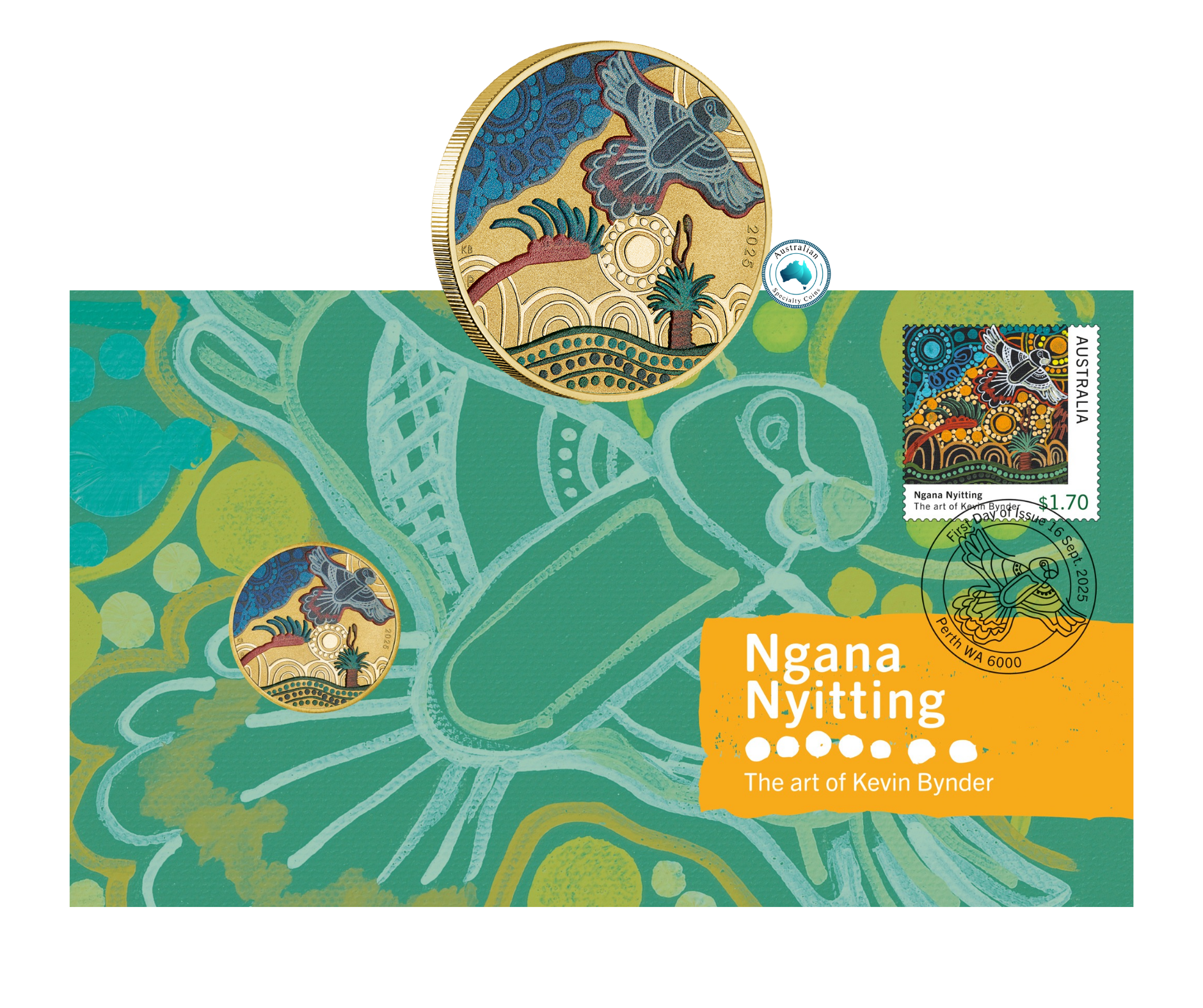 2025 Ngana Nyitting – The Art of Kevin Bynder 'Black Cockatoo' $1 PNC