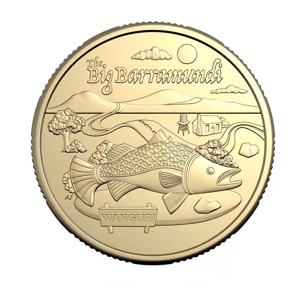 2025 Aussie Big Things 2 The Big Barramundi $1 Coin Postal Numismatic Cover