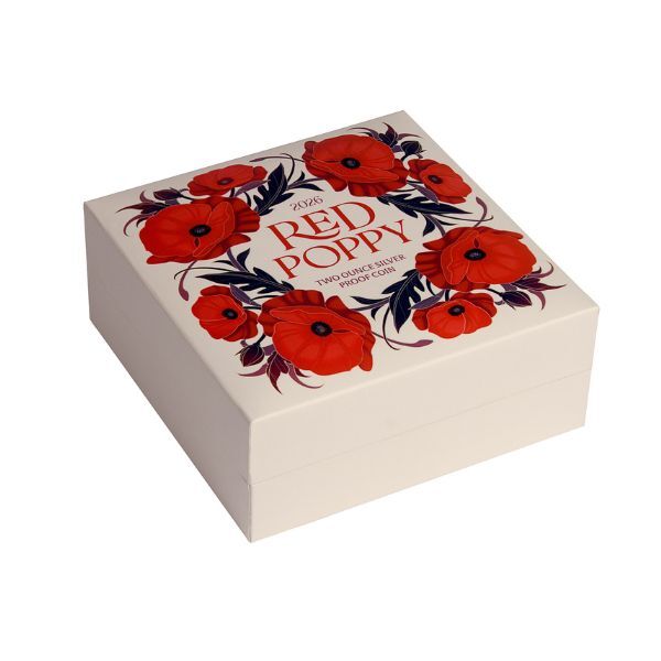 2026 Red Poppy Window 2oz Silver Proof $5 Coin