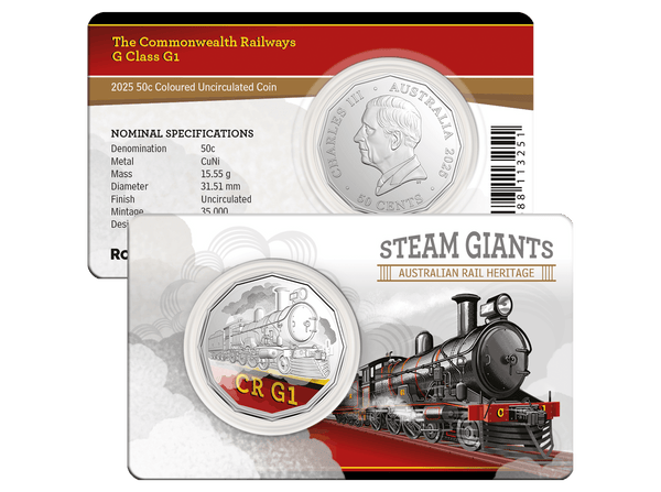 2025 Steam Giants Seven-Coin 50c Coloured Uncirculated Collection