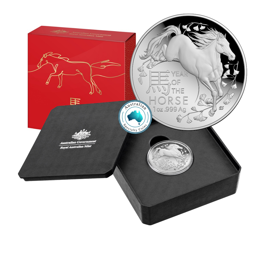 2026 Year of the Horse $5 Domed Fine Silver Proof Coin