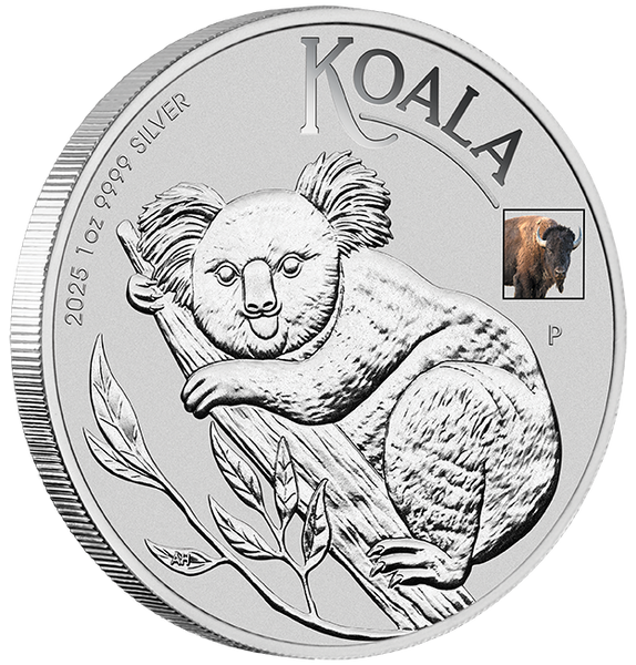 2025 ANA Coin Show Special 'Australian Koala with 
Bison Privy' 1oz Silver 
Coloured Coin