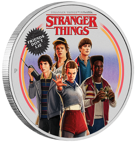 2026 Stranger Things 'Friends Don't Lie' 1oz Silver Coloured Coin