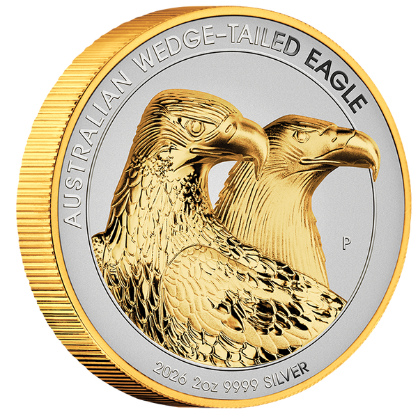 2026 Australian Wedge-Tailed Eagle 2oz High-Relief Gilded Coin