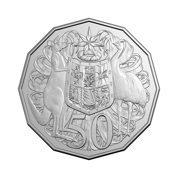 2025 King Charles 50c Royal Australian Mint Roll - Non-Premium (Includes Protective Tube)