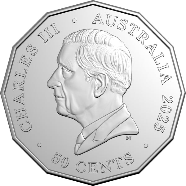 2025 Christmas Decoration 'Festive Florals' 50c Silver Uncirculated Coin