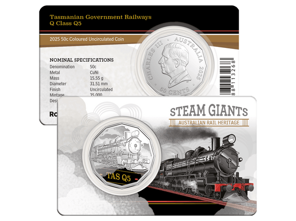 2025 Steam Giants Seven-Coin 50c Coloured Uncirculated Collection