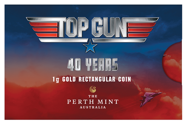 40 Years of Top Gun 2026 1g Gold Rectangle Coin