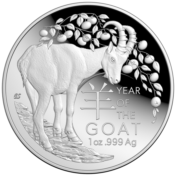 2026 Year of the Goat $5 Domed Fine Silver Proof Coin
