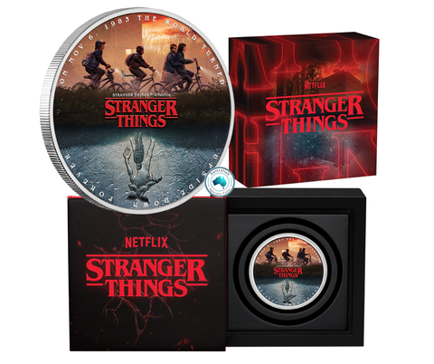 2026 Stranger Things 'Upside Down' 1oz Silver Coloured Coin