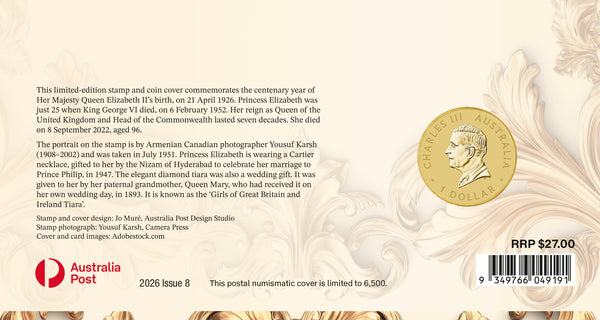 2026 Queen Elizabeth 100th Birthday $1 PNC