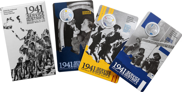 2026 Service Amid Strife 3-Coin Coloured Uncirculated Box Set