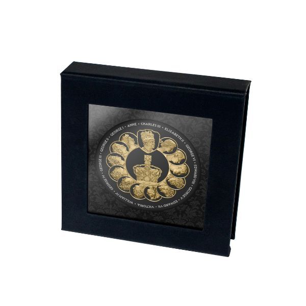 2025 Monarchs of Britain Gold-Plated 1oz Fine Silver Proof Coin