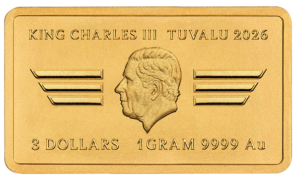 40 Years of Top Gun 2026 1g Gold Rectangle Coin