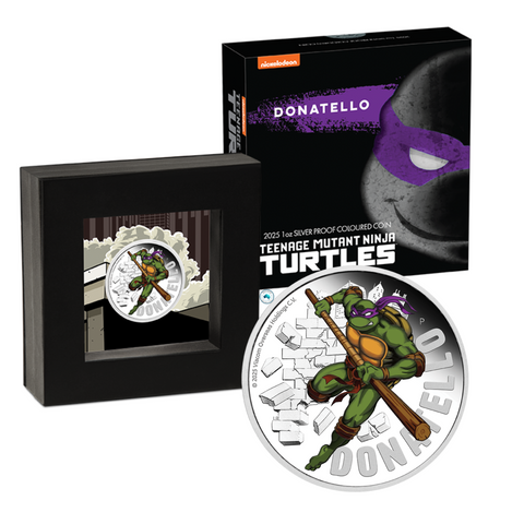 2025 Teenage Mutant Ninja Turtles 'Donatello' 1oz Coloured Silver Proof Coin