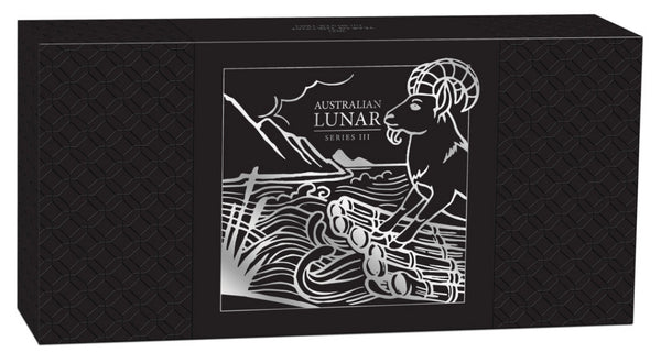 2027 Australian Lunar Series III Year of the Goat 1oz Silver Trio