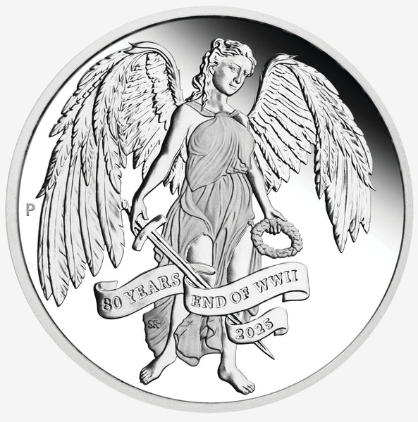 2025 End of WWII 80th Anniversary 'Winged Victory' 1oz Silver Proof Coin
