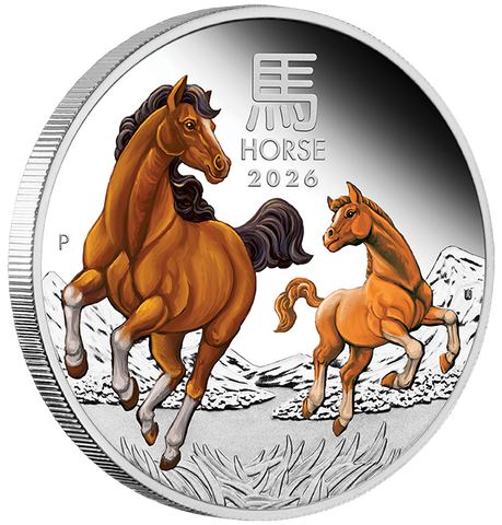 2026 Year of the Horse 1oz Silver Proof Coloured Coin