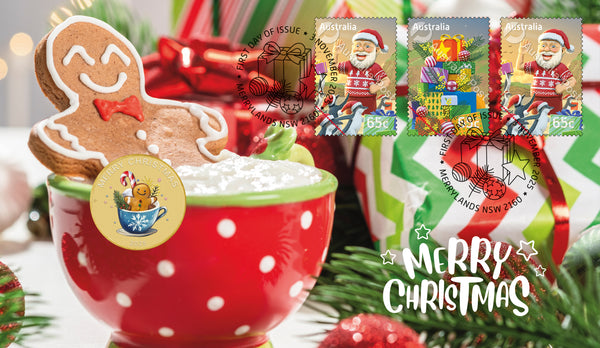 2025 Merry Christmas 'Gingerbread Man' $1 Coloured Coin PNC