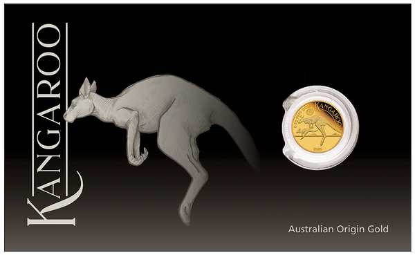 2026 Mini Roo 0.5g Gold $2 Proof Coin on Card
