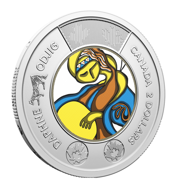 2025 Celebrating the Life and Art of Daphne Odjig $2 Coloured Coin Roll Special Wrap