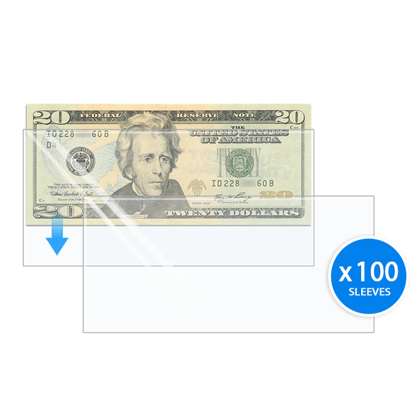 Guardhouse Shield - Modern Currency Banknote Sleeves - Premium OPP - Pack of 100