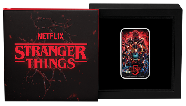 2026 Stranger Things 'Season 5' 1oz Silver Coloured Rectangular Coin