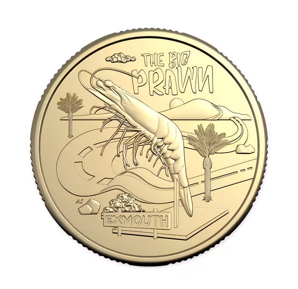 2025 Aussie Big Things 2 The Big Prawn $1 Coin Postal Numismatic Cover