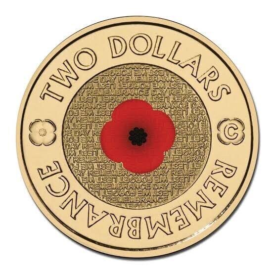 2022-C Remembrance Day 'Red Poppy' $2 Coin MS68