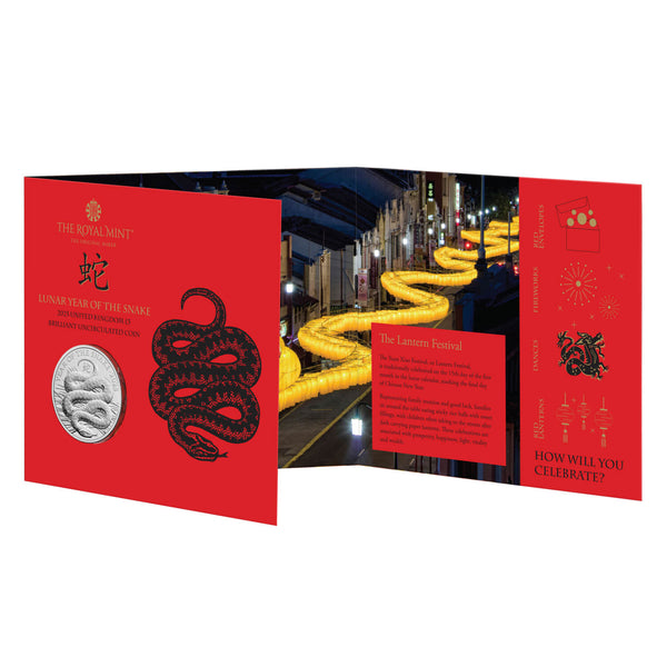 2025 Lunar Year of the Snake £5 Brilliant Uncirculated Coin