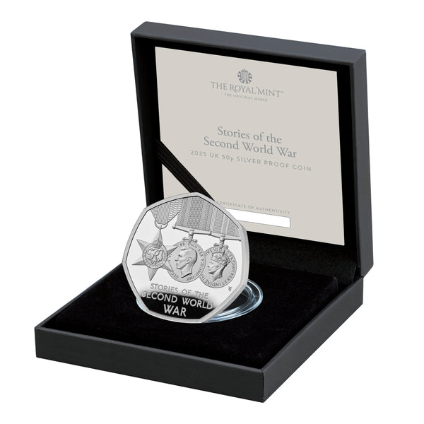 2025 Stories of The Second World War UK 50p Silver Proof Coin