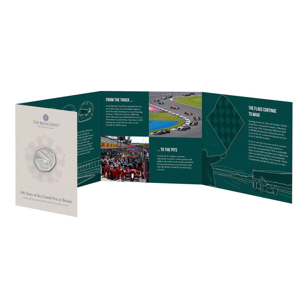 2026 British Grand Prix 2026 100 Years 50p Brilliant Uncirculated Coin