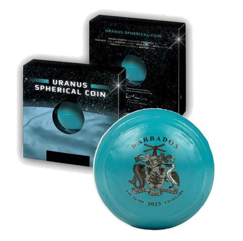 2023 Uranus Sphere $5 1oz Silver Antique Coin