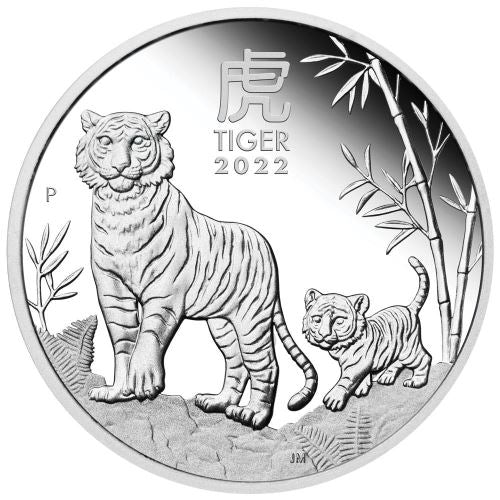 2022 Australian Lunar Series III Year of the Tiger 1/2oz Silver Proof Coin 